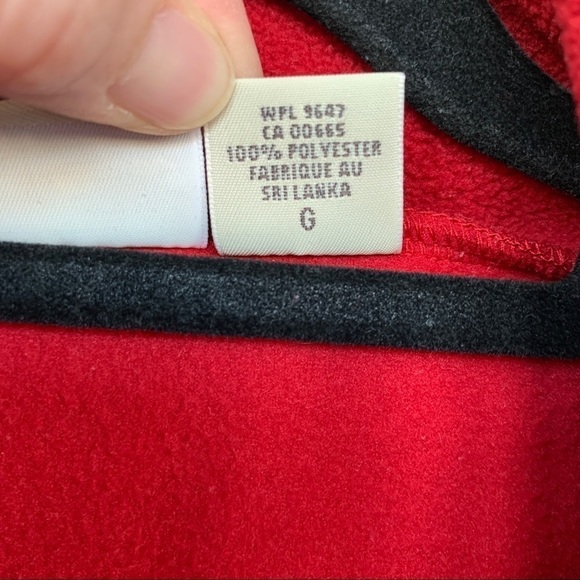 Eddie Bauer Red 1/4 Zip Fleece Size L - Picture 4 of 6